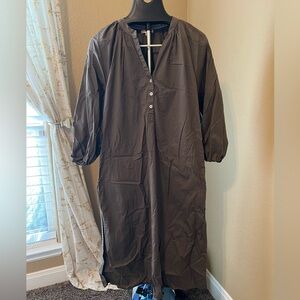 Adorable Khaki Green Shirt Dress by Sundry!!